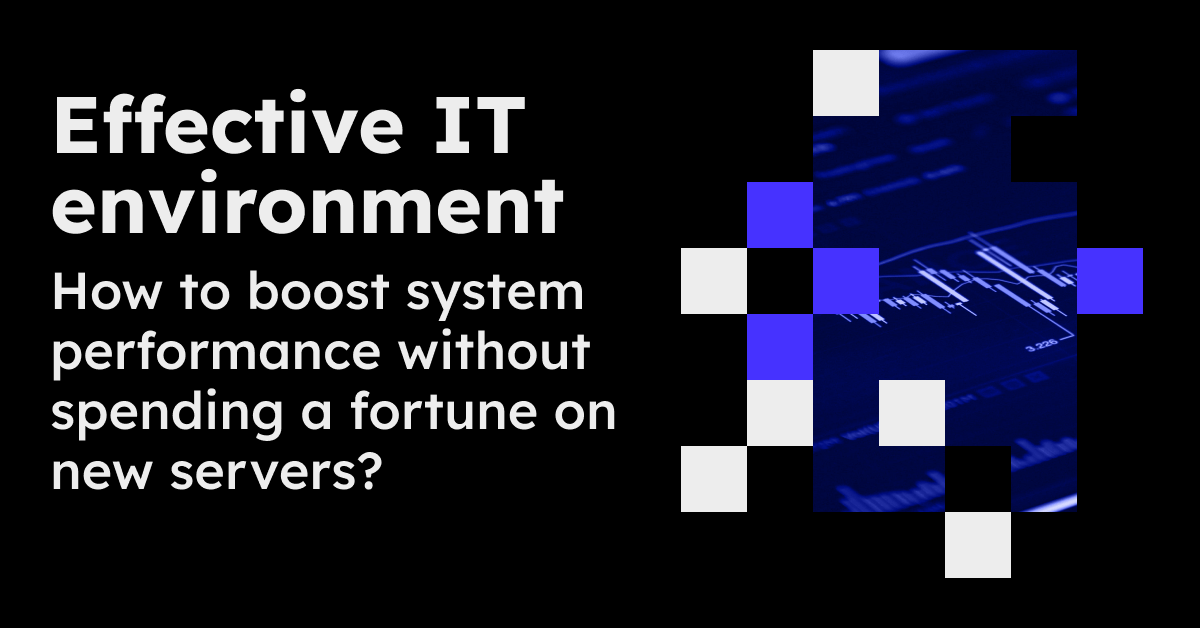 Effective IT environment: How to boost system performance with performance engineering and avoid spending a fortune on new servers?