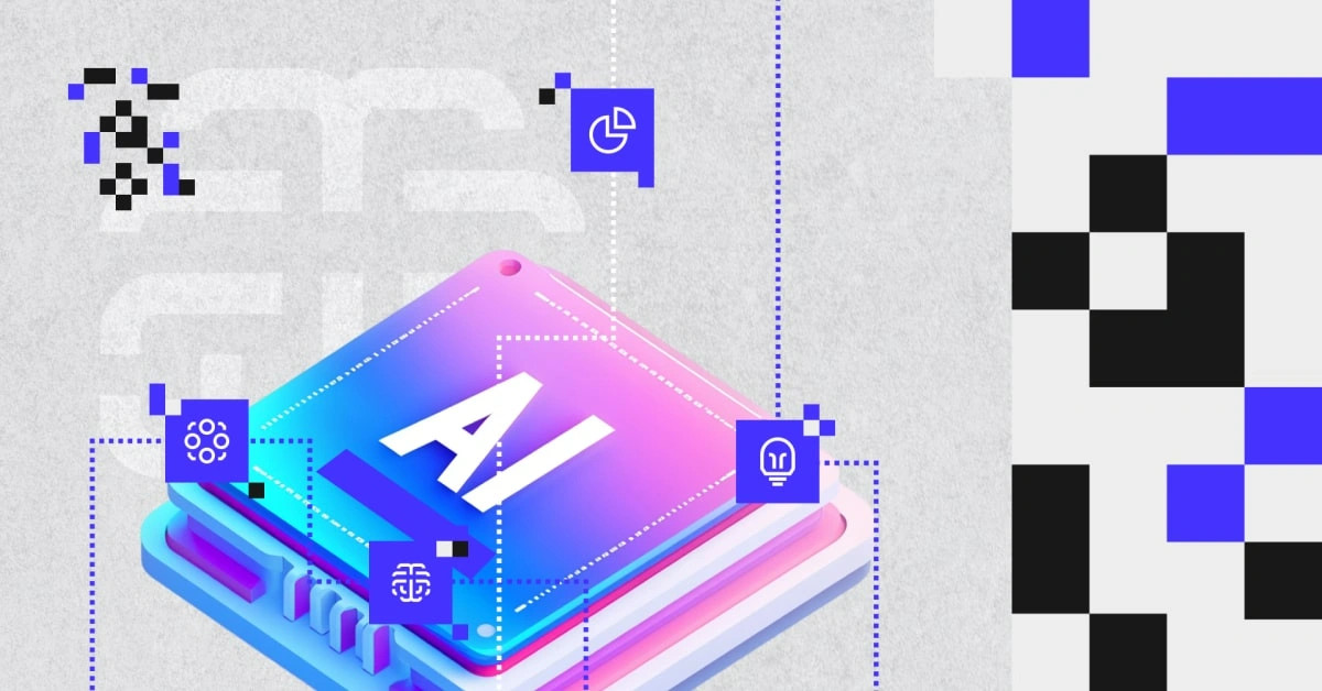 AI features in Power BI reports – illustration showing advanced AI functionalities in Power BI for data analysis and visualization.
