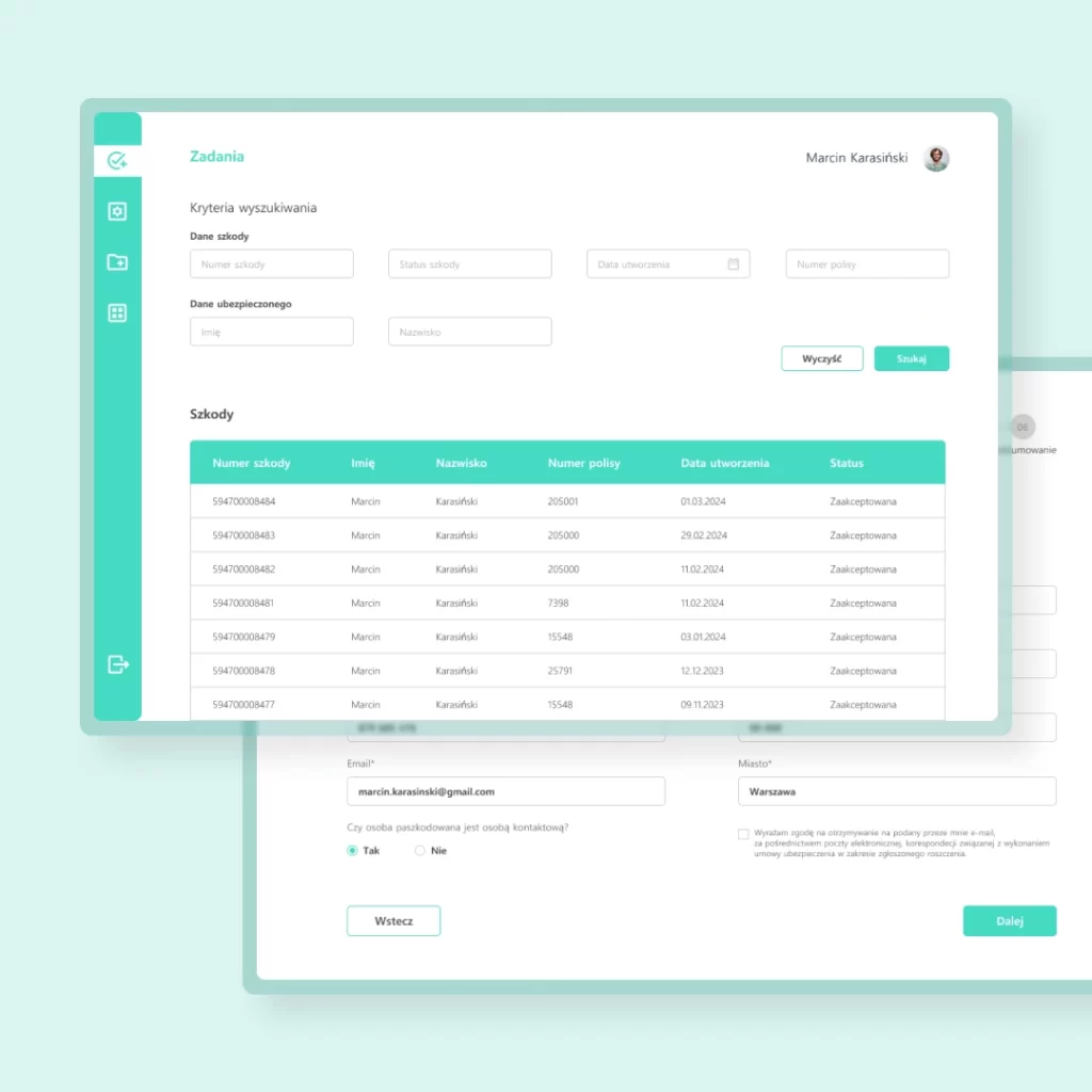 Implemented solution in the AI-supported refund process automation tool