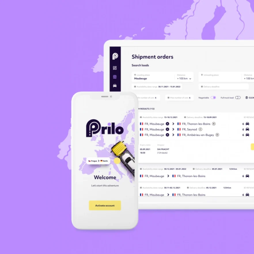 Freight exchange platform – Prilo mobile and desktop logistics system