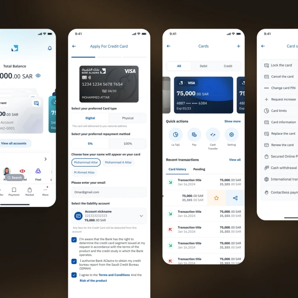 AlJazira mobile app revamp - Altkom Software' case study mockup