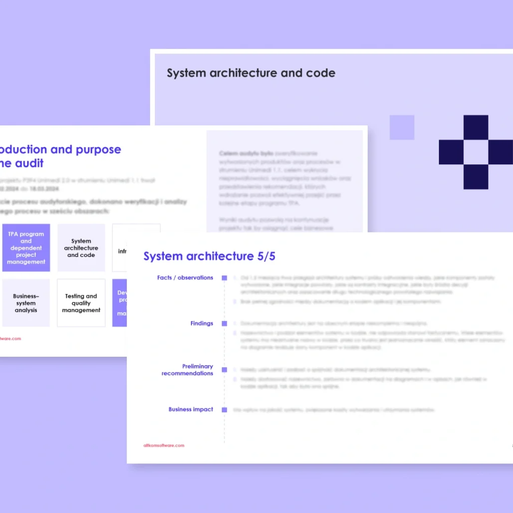 mockup of IT audit artifacts